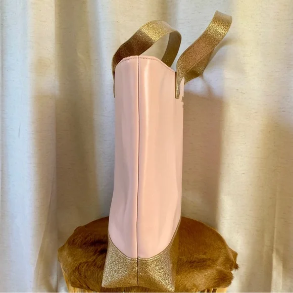 Jimmy Choo Perfumes Large Pink and Gold Glitter Tote Bag - Picture 7 of 14